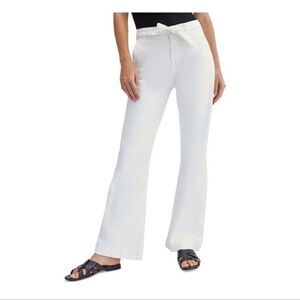 Jen7 by 7 For All Mankind Belted Wide Leg Trouser Pants Size 18 Off White NWT